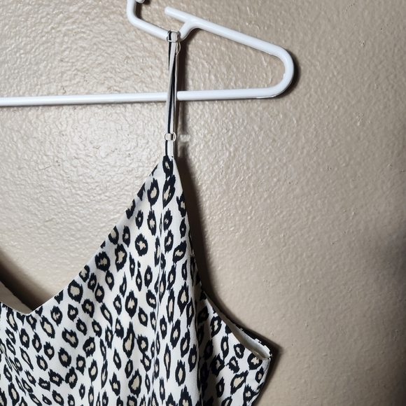 Skies are Blue Leopard Stripe Mixed Print Camisole-Size L - Picture 4 of 6